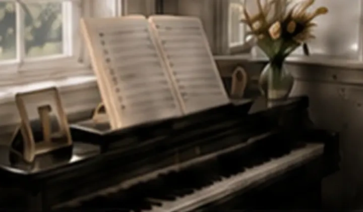 Piano room evoking early piano memories